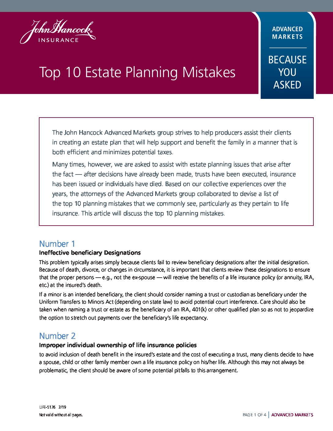Top 10 Planning Mistakes