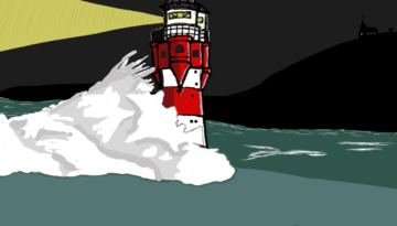 Lighthouse showing stormy seas since chage to section 7702